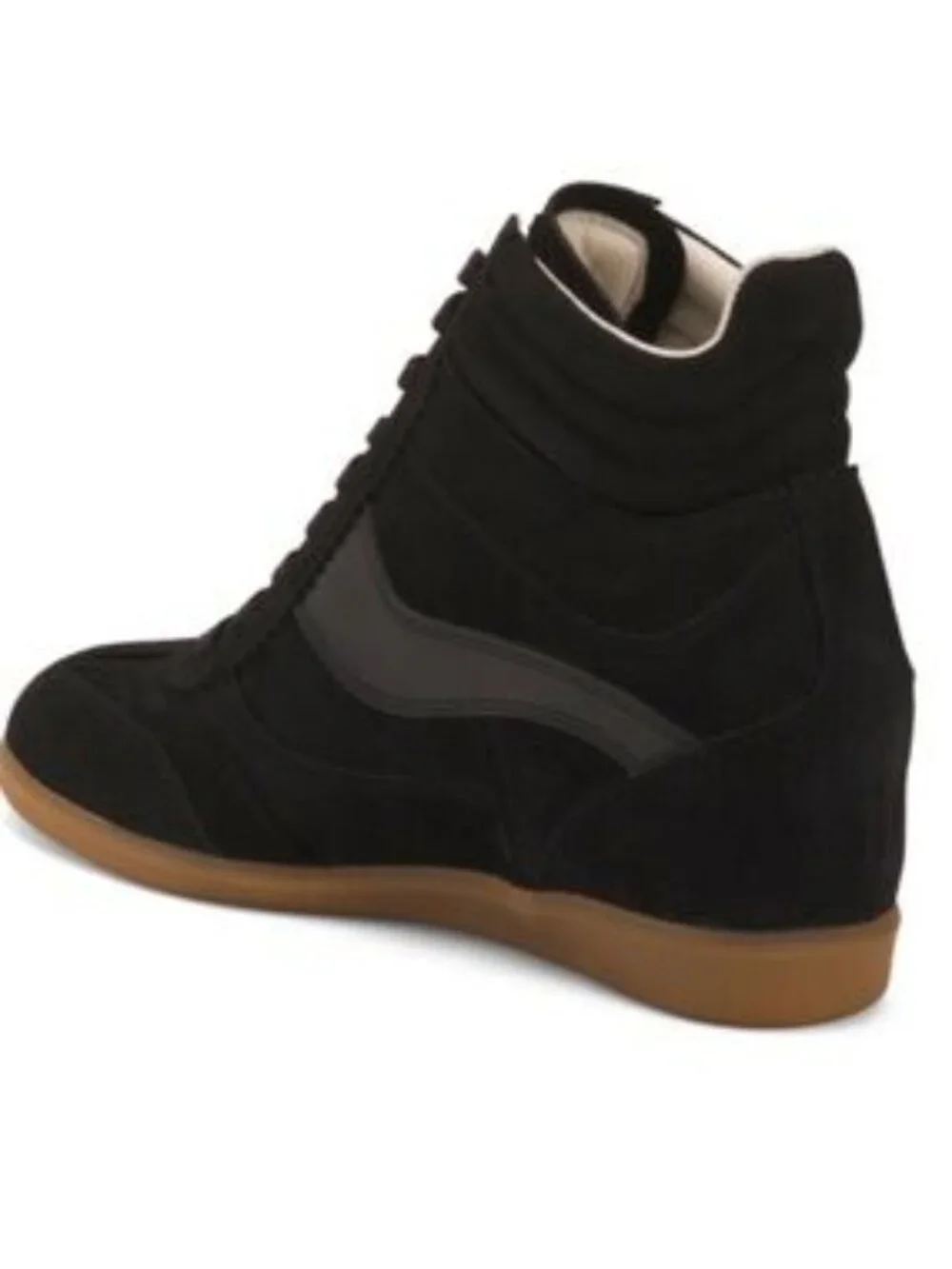 Dolce Vita Wedge High-Top Women's Sneaker in Black and Gum